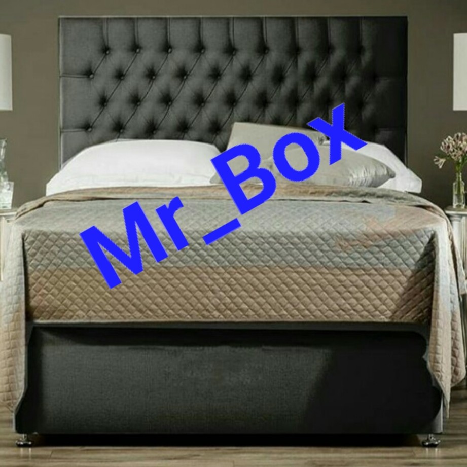 تختخواب باکس هتلی ثابت سایز 90 یکنفره تکنفره باتاج تخت خواب بدون تشک