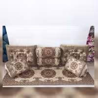 سرویس 7تیکه شاهنشین طرح ترنج کرم