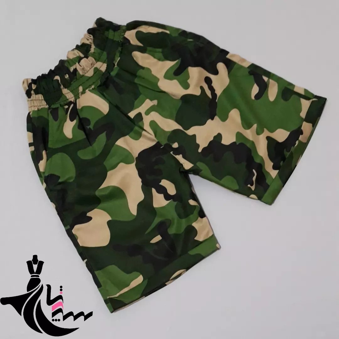 شلوارک جنس تریگال طرح ارتشی جیب دار فروشگاه پوشاک و اکسسوری سپنتا