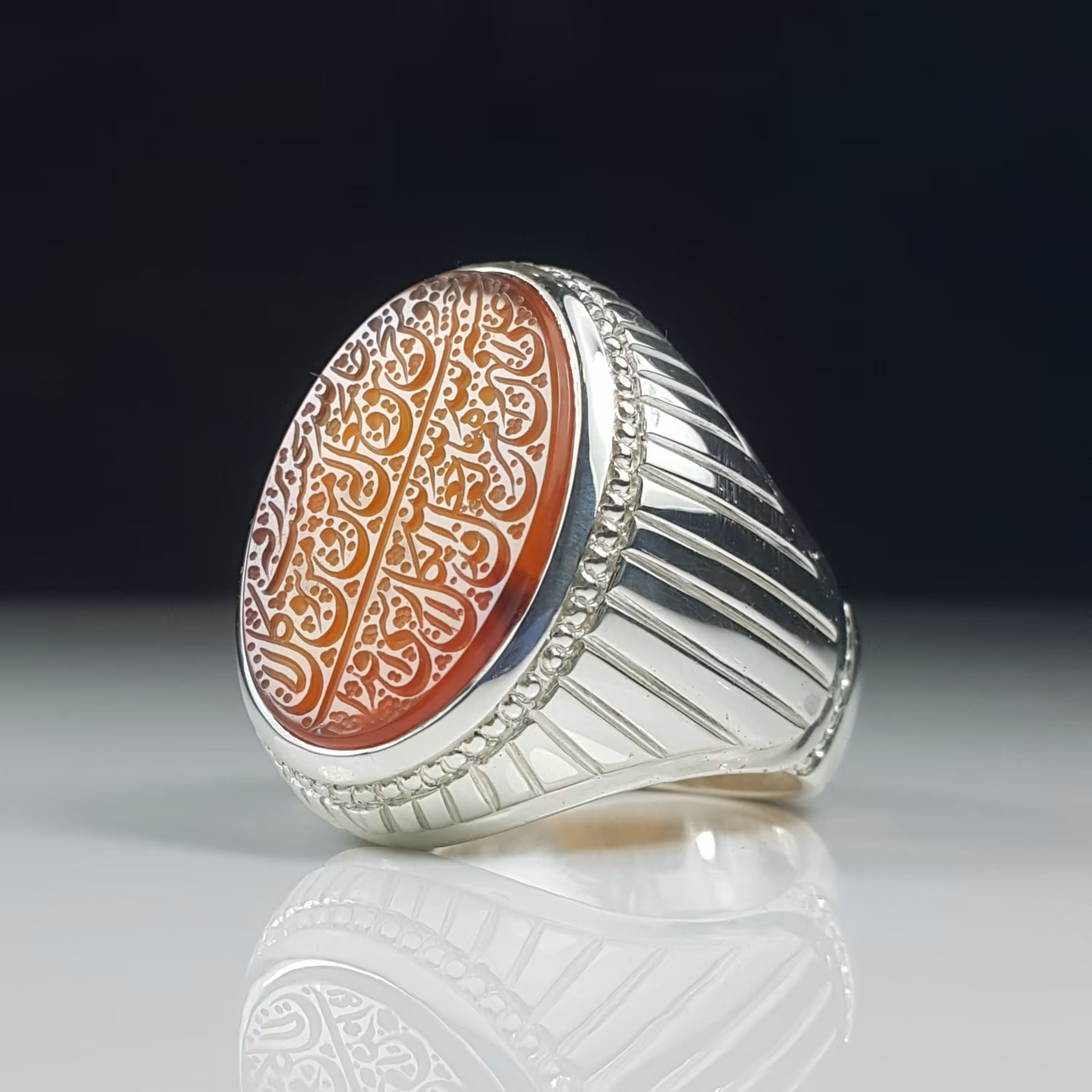 انگشتر عقیق پرتقالی یمنی (15)