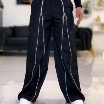 شلوار کتان جلو زیپ1409