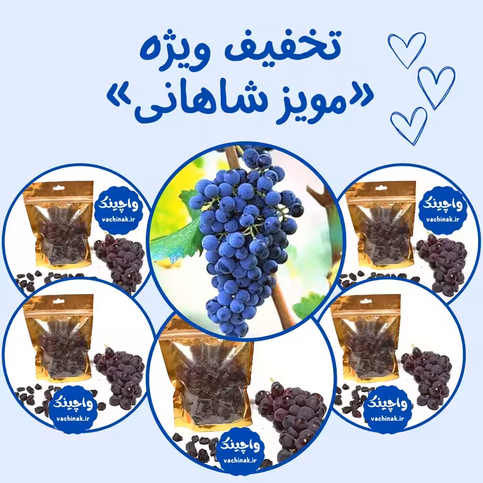5 کیلو مویز شاهانی گوشتی آفتابی 
