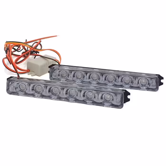 چراغ پلیسی 6 لنز (جلو پنجره )آبی قرمز چشمک زن 