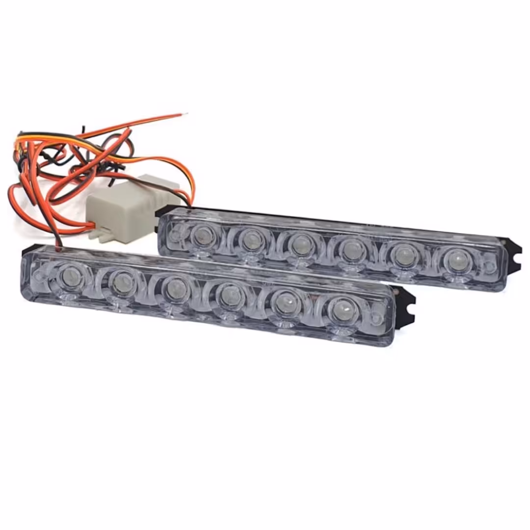 چراغ پلیسی 6 لنز (جلو پنجره )آبی قرمز چشمک زن 