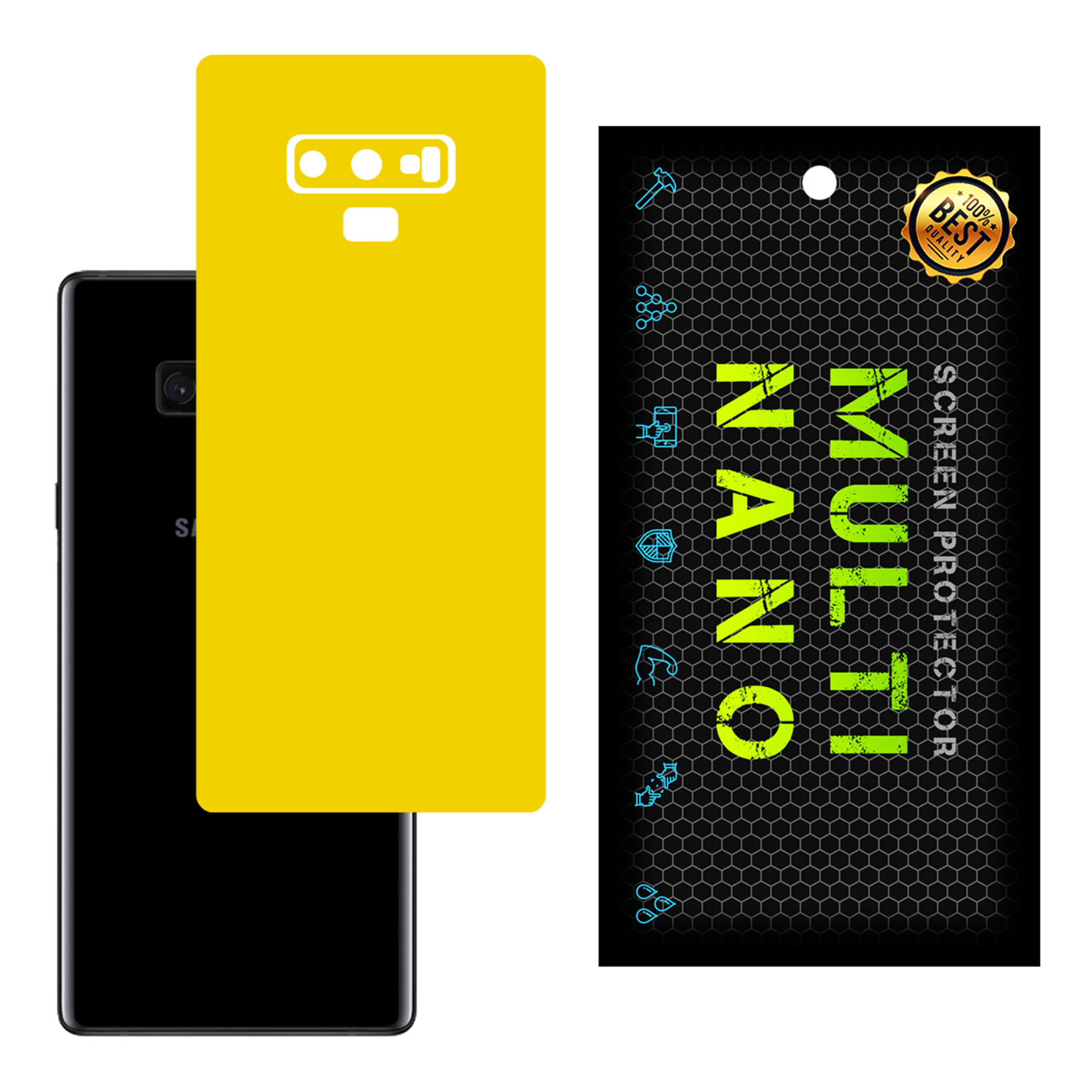 برچسب پوششی MultiNano مدل X-F1M-Yellow برای پشت موبایل سامسونگ Note 9