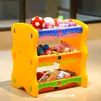 قفسه اسباب بازی با باکس 6 عددی رنگ زرد کد 4260416