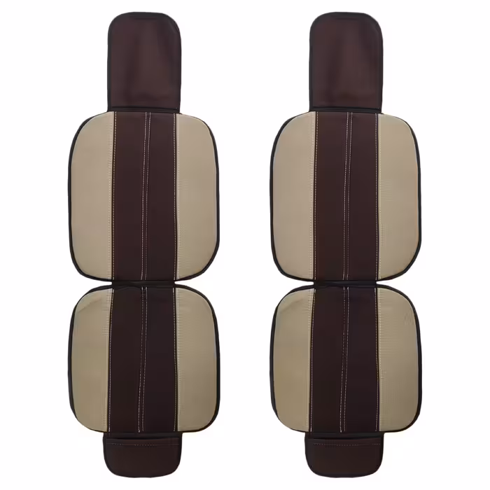 پشتی صندلی MMP مجموعه دو عددی کرم وسط قهوه ای