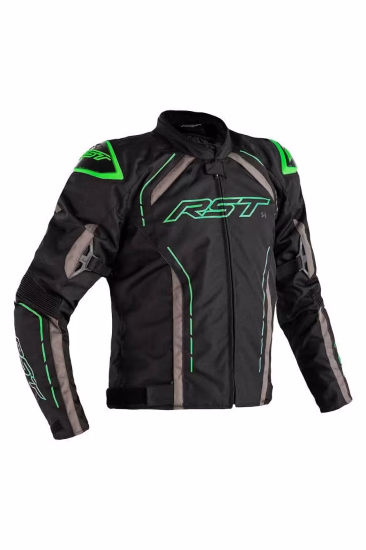 کاپشن موتورسوار سبز مردانه ژاکت موتور سیکلت فصلی S1 نئون سیاه RST