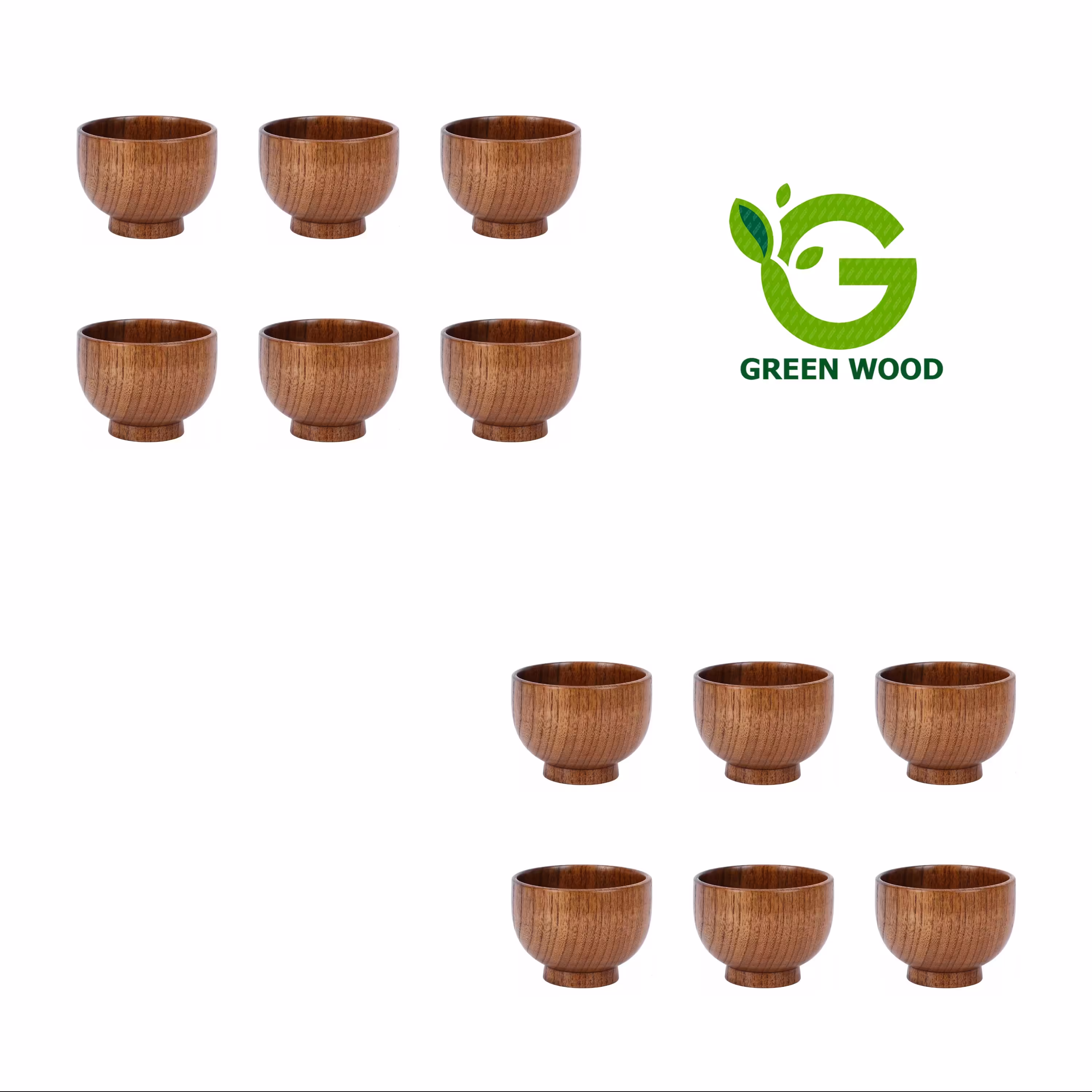 ست 12 عددی کاسه چوبی مدل S85 کد Gw29002