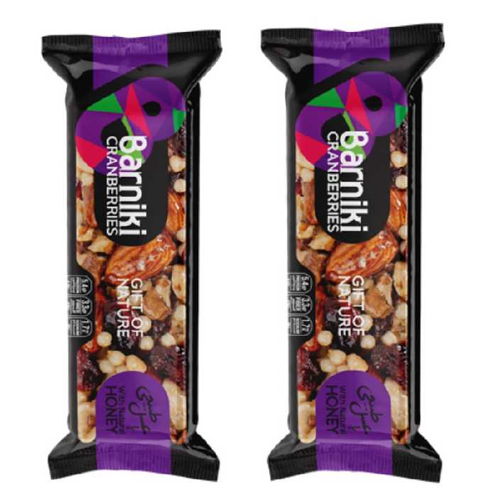 نات بار کرنبری و پسته بارنیکی - 40 گرم بسته 2 عددی