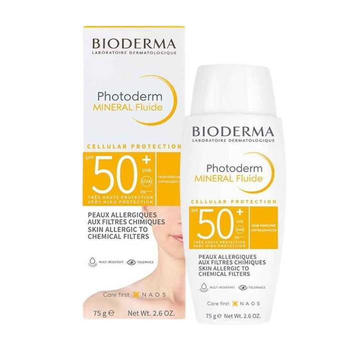 کرم ضد آفتاب بیودرما مدل photoderm mineral fluide با SPF 50