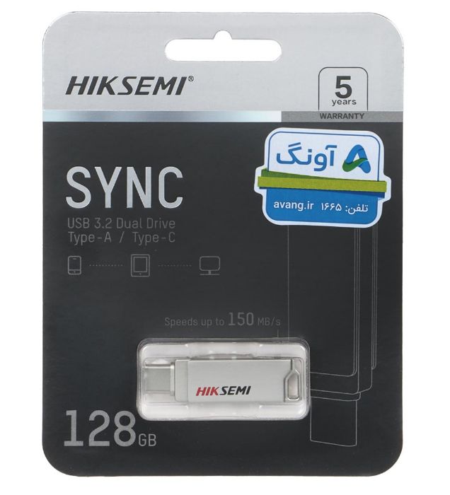 فلش مموری هایک سمی مدل Sync USB 3.2 Type-C ظرفیت 128 گیگابایت