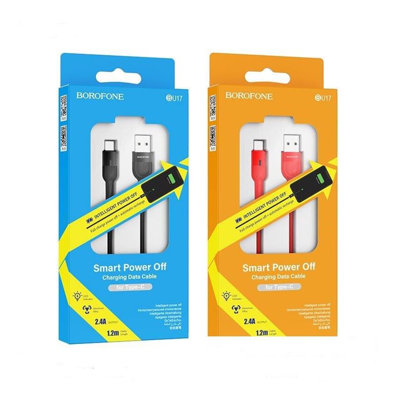 کابل تبدیل USB به USB-C بروفون مدل BU17 طول 1.2 متر