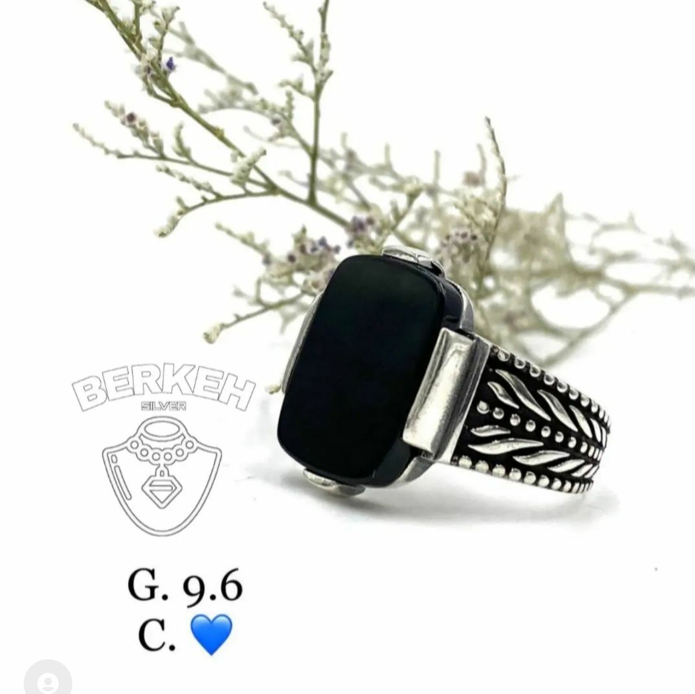 انگشتر نقره ترک با کیفیت بسیار عالی با عیار 925  G,9,6