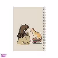 دفتر مشق 100 برگ بامبیلیپ طرح گربه و کتاب و دختر کد 8772768