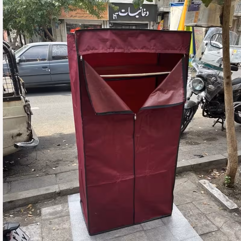 کمد جالباسی برزنتی سایز یک متری با فیلم محصول کد2 | amazonchi