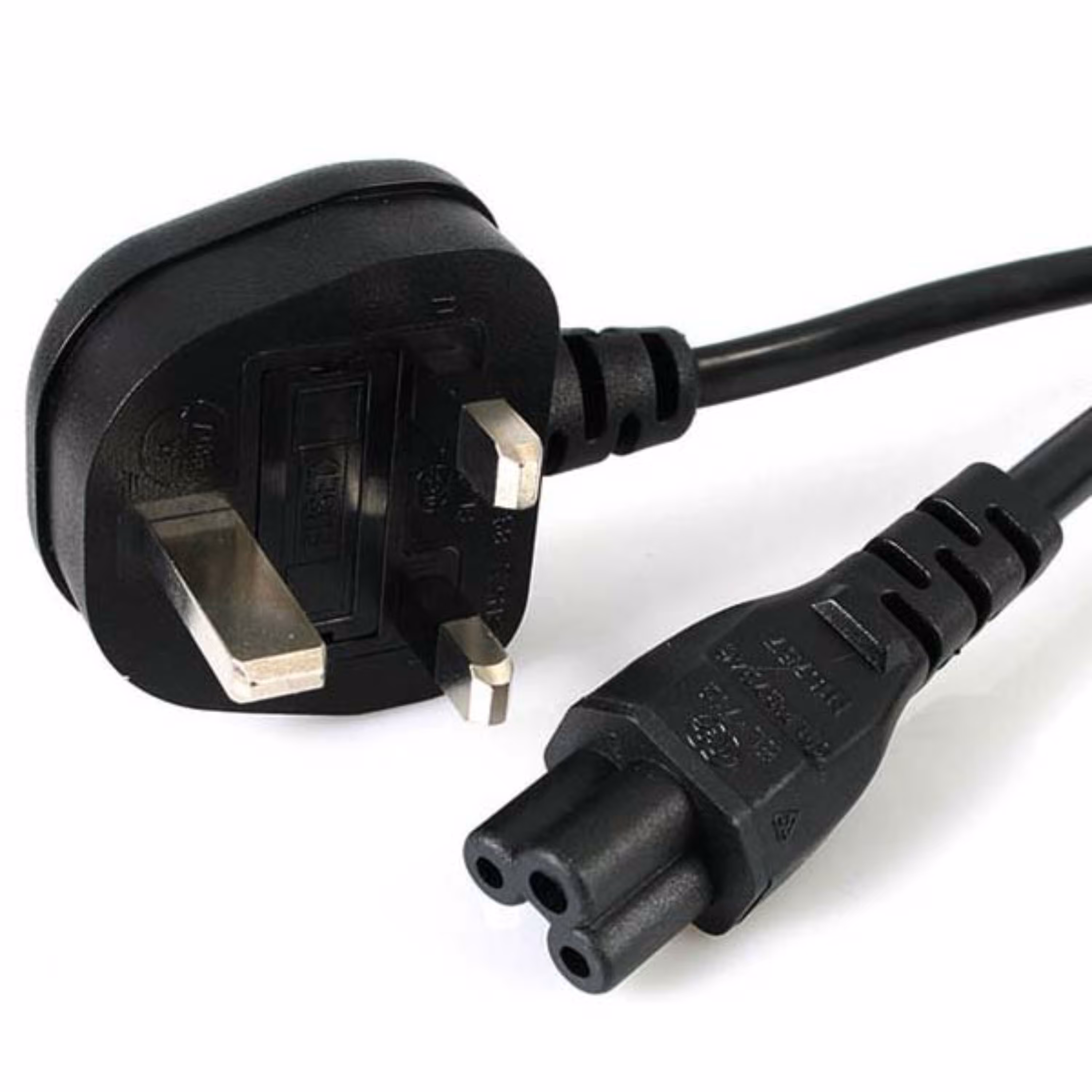 کابل ارجینال برق سه پین آداپتور لپ تاپ به طول 1.5 متر دارای فیوز 