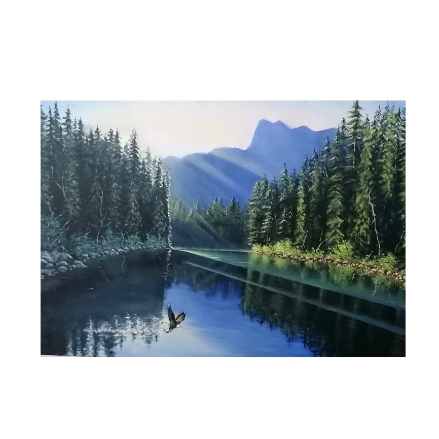 تابلو رنگ روغن طرح عقاب