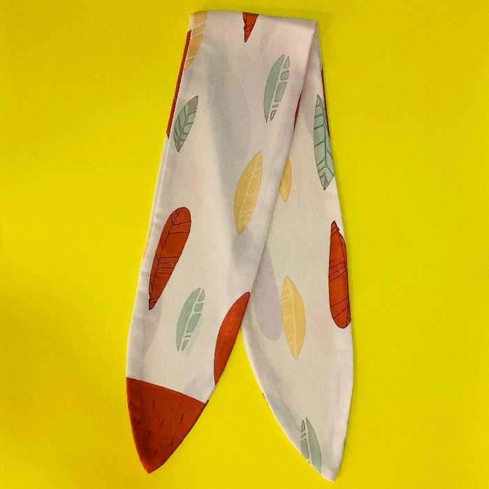 دستمال گردن طرح پَر - کد 107