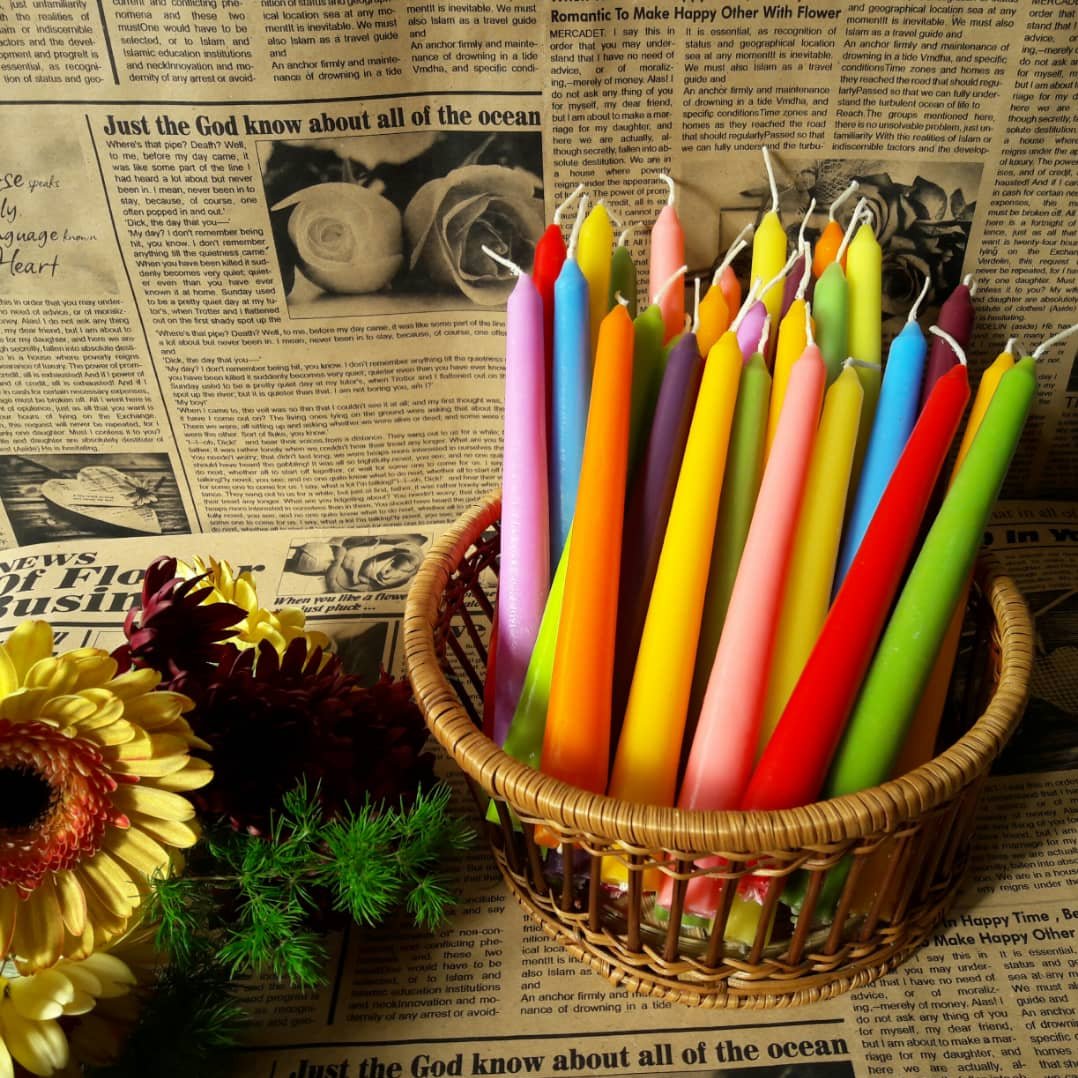 شمع دستساز  جفتی 60 تومن