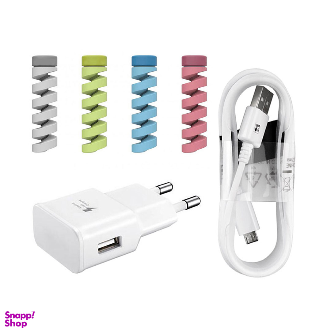 شارژر دیواری مدل Ta20Ewe همراه با کابل Micro USB و محافظ کابل