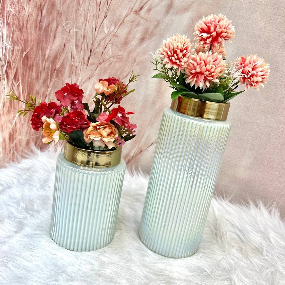 گلدان طوق طلایی کبریتی سایز کوچک  