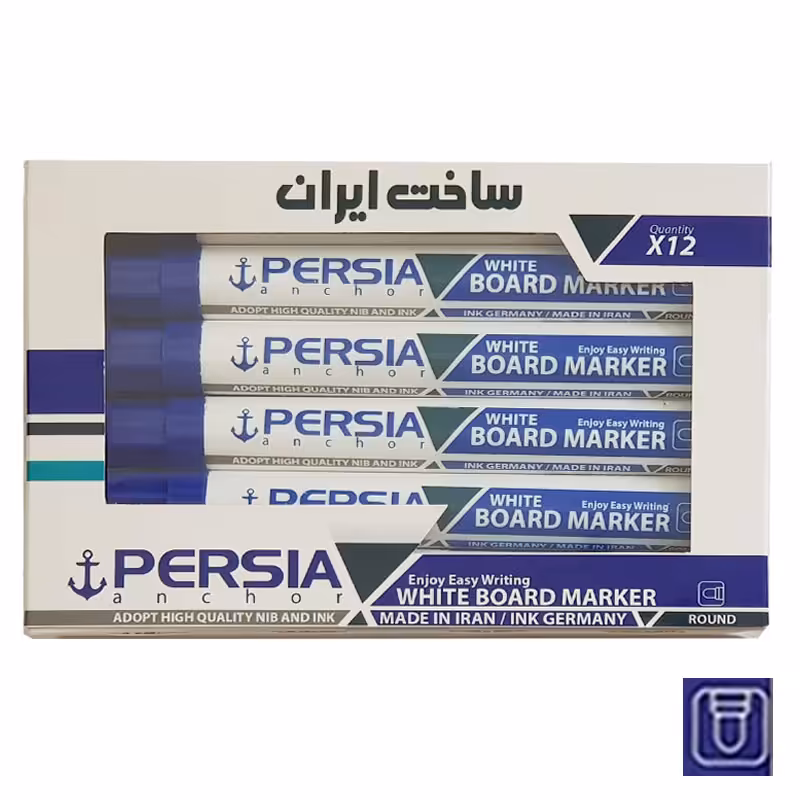 ماژیک وایت برد پرشیا نوک گرد آبی بسته 12 عددی &ndash; قیمت و خرید | برایتو