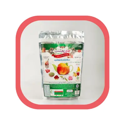 پک 100 تایی چای بهشت دمنوش میوه ای طعم هل و گل معطر200 گرمی با بسته بندی پاکت