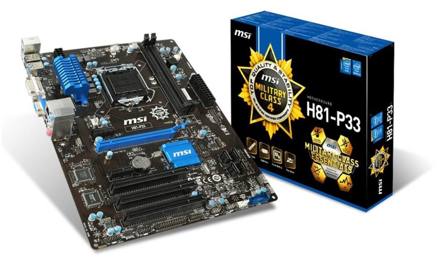 مادربورد ام اس آی مدل اچ 81 پی 33 سوکت 1150