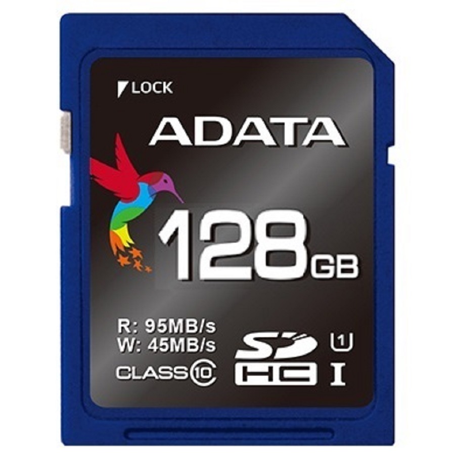 کارت حافظه دوربین ای دیتا کلاس 10 با ظرفیت 128 گیگابایت