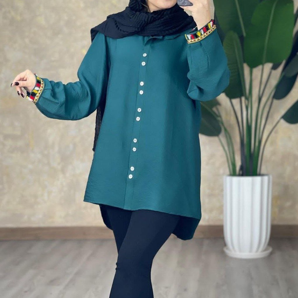 شومیز مانتویی کرسپو با خرج کار سنتی فری تا 46