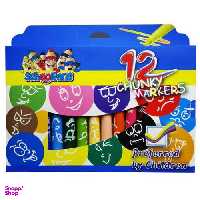 ماژیک نقاشی اسکول فنس (School Fans) مدل جامبو بسته 12 رنگ