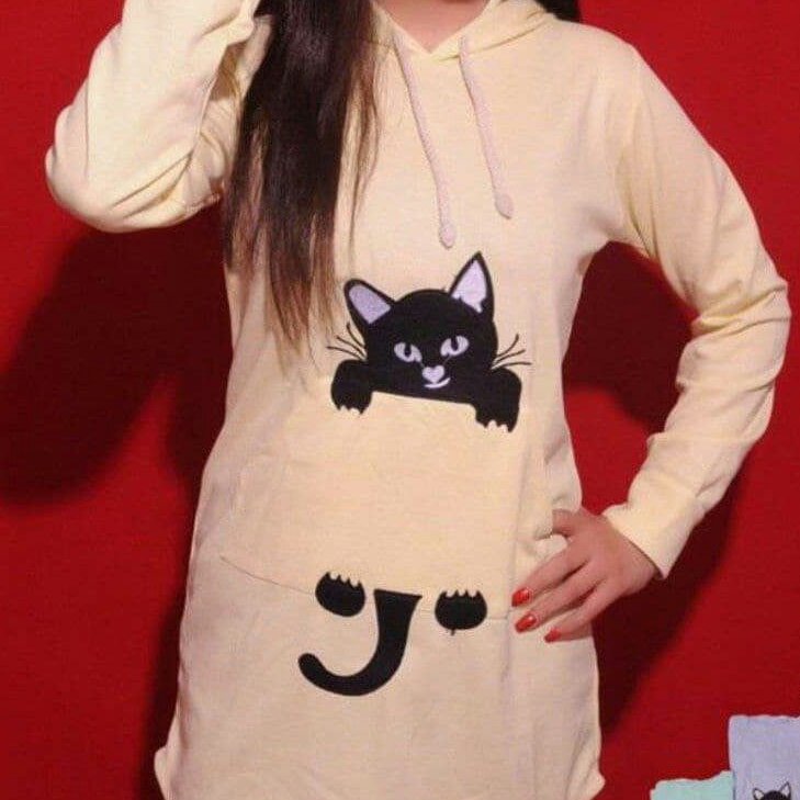 هودی کلاه دار گربه