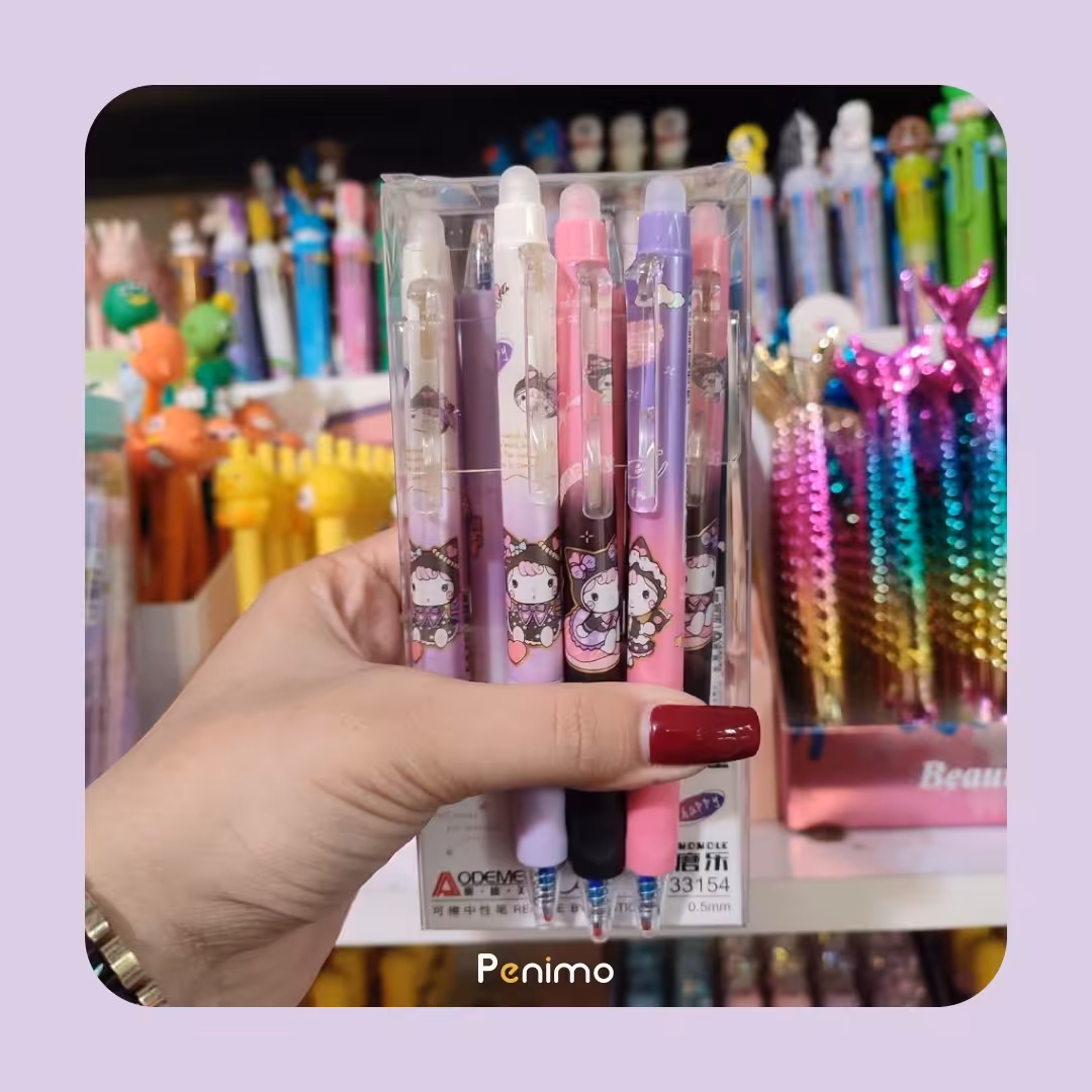 لوازم تحریر فانتزی.خودکار فانتزی پاکن دار طرح کرومی(قیمت هر عدد 39)