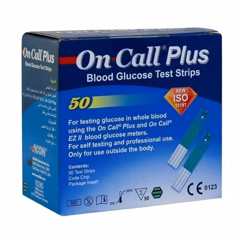 نوار تست قند خون انکال پلاس (on call plus انقضا  9 2026