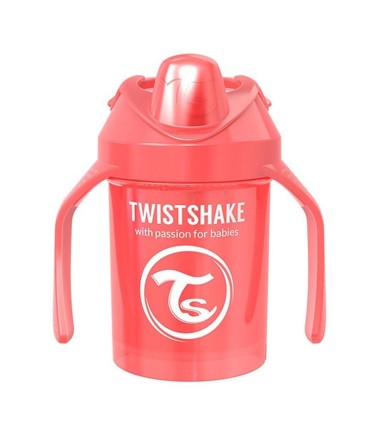 لیوان دسته دار آبمیوه خوری تویست شیک 230 میل قرمز صدفی Twistshake