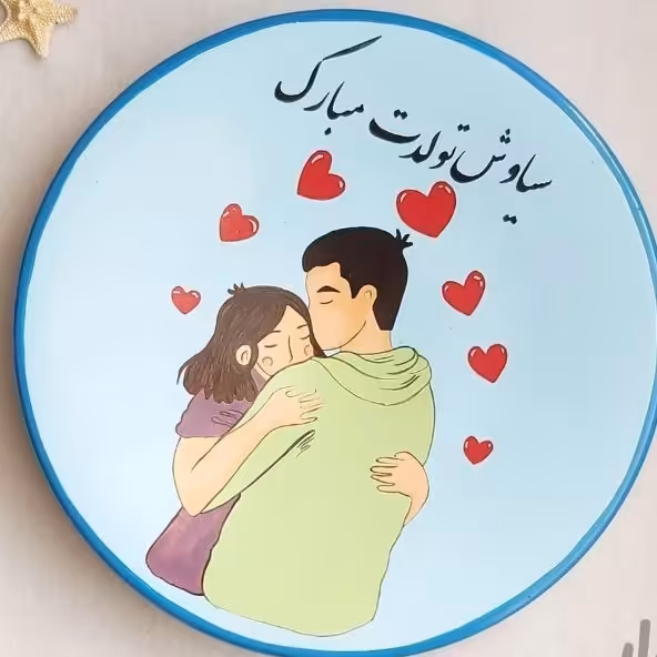 دیوارکوب سفالی طرح عشقولانه
