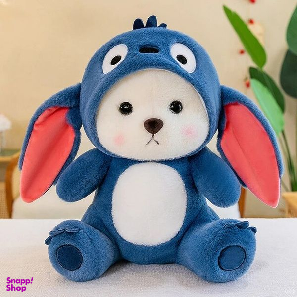 عروسک طرح خرس دوچهره مدل استیچ کد JIMI110 ارتفاع 50 سانتی‌ متر