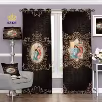 پرده پذیرایی دو قواره طرح مدرن کد S5434