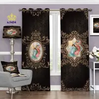 پرده پذیرایی دو قواره طرح مدرن کد S5434