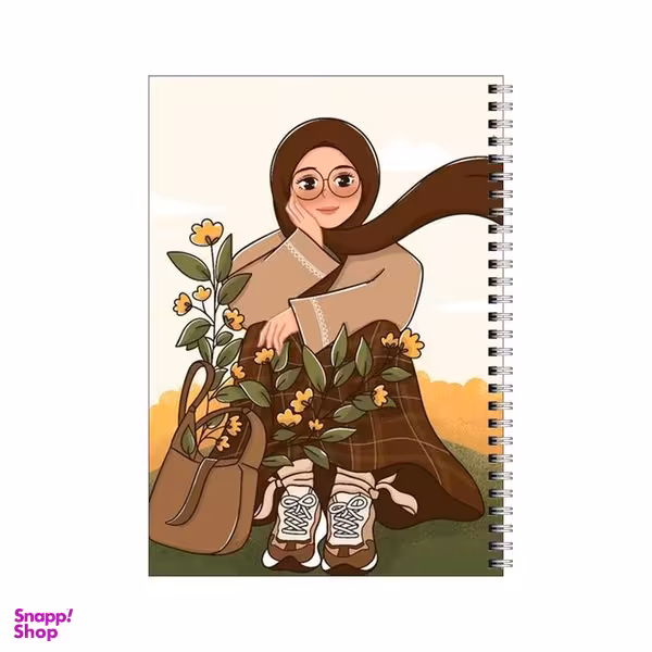 دفتر مشق 50 برگ بامبیلیپ طرح دختر و کیف پر گل کد 2063597