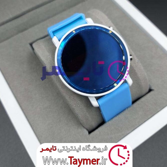 ساعت مچی دیجیتالی پسرانه و دخترانه آبی آسمانی بند نرم و انعطاف پذیر