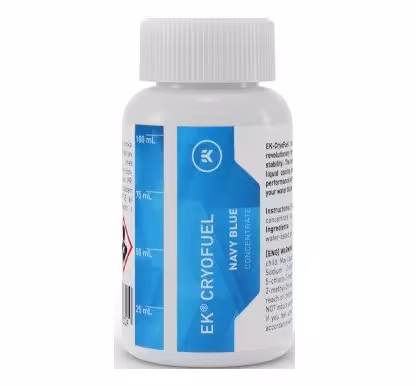 جوهر خنک کننده ای کی دبلیو بی مدل EK-CryoFuel Navy Blue با ظرفیت 100 میلیلیتر
