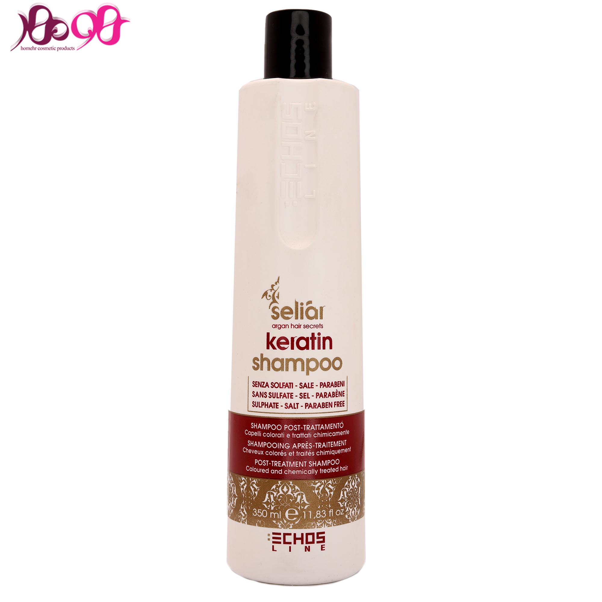 شامپو کراتین و آرگان موهای رنگ شده اچ اس لاین 350 میل - ECHOSLINE