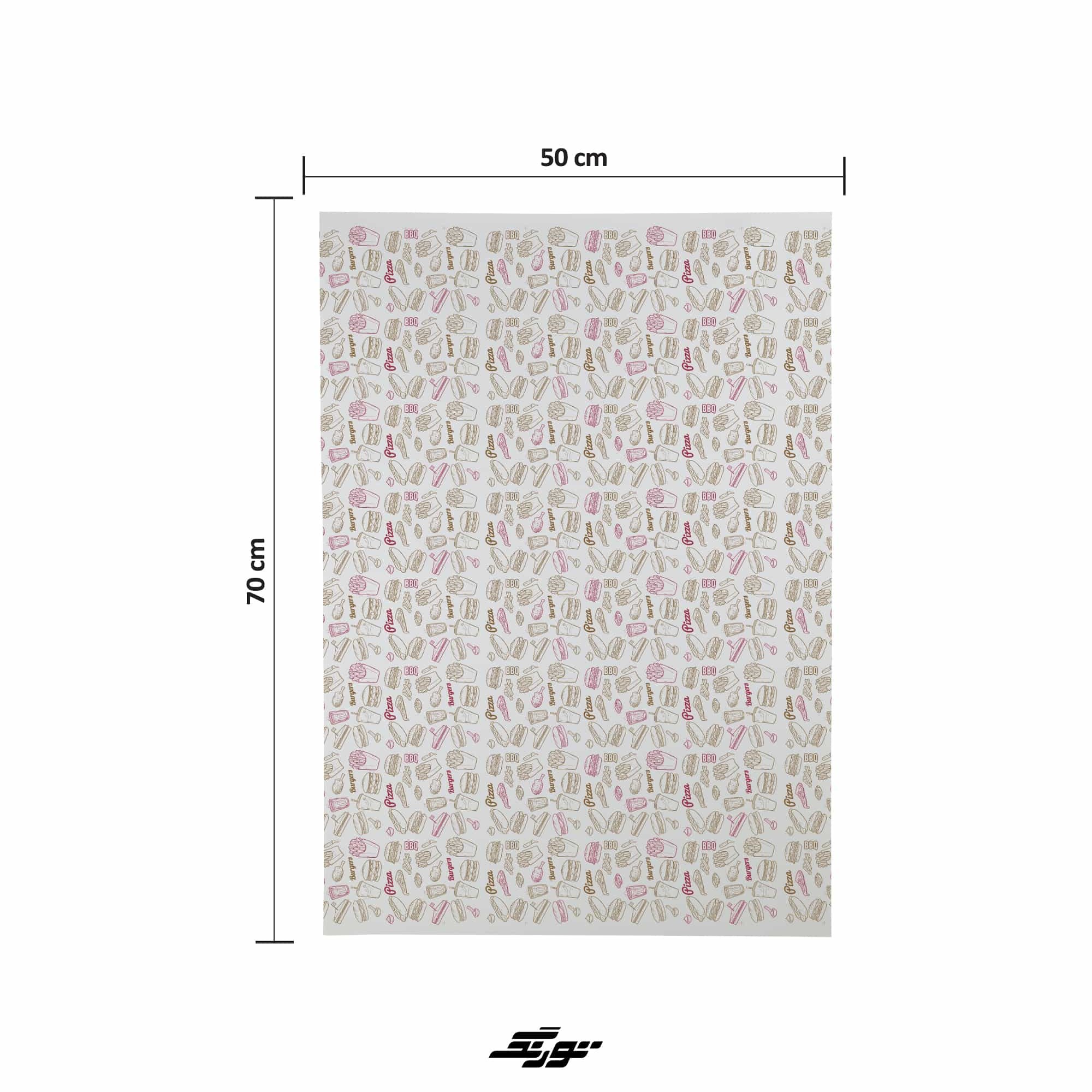 کاغذ کاهی 50x70 (چاپ شده) بسته یک کیلویی