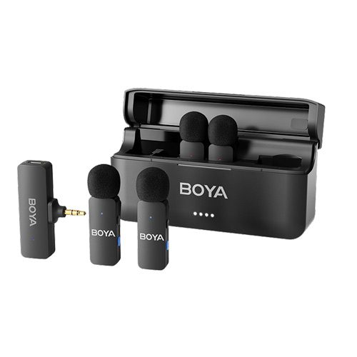 میکروفون 4 کاربره بی سیم یقه ای بویا Boya BY-V4 TRS