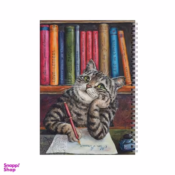 دفتر مشق 50 برگ بامبیلیپ طرح گربه متفکر نامه نویس کد 5409264