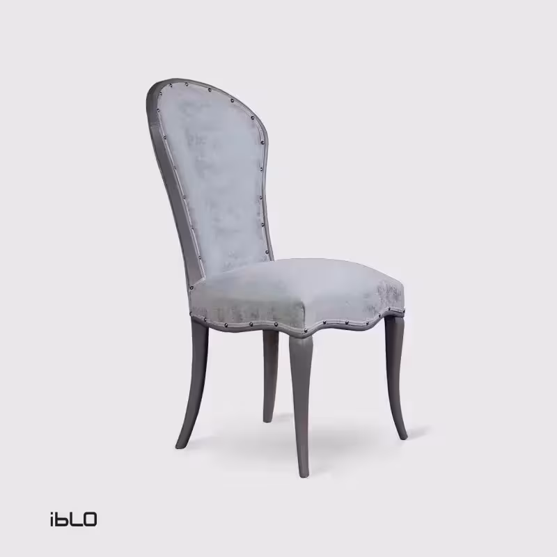 صندلی چوبی نئوکلاسیک لنا (طوسی فیلی)