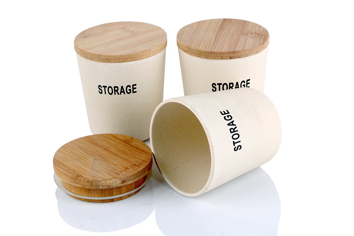 ست بانکه ادویه گرد بامبو والرین (VALERIAN) مدل 5001WH1 سایز متوسط