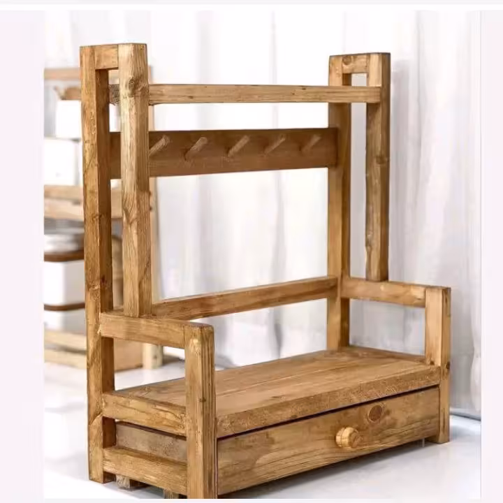 استند چوبی جا ادویه ای استند لیوان کشودار چوبیاستند دو طبقه کشودار استند چوبی دو طبقه کشوداراستند کشو دار چوبی استند چوب